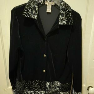 Velvet look polyester top by Notations